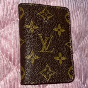 Upcycled Louis Vuitton Monogram Brown and Gold Card Monogram card holder